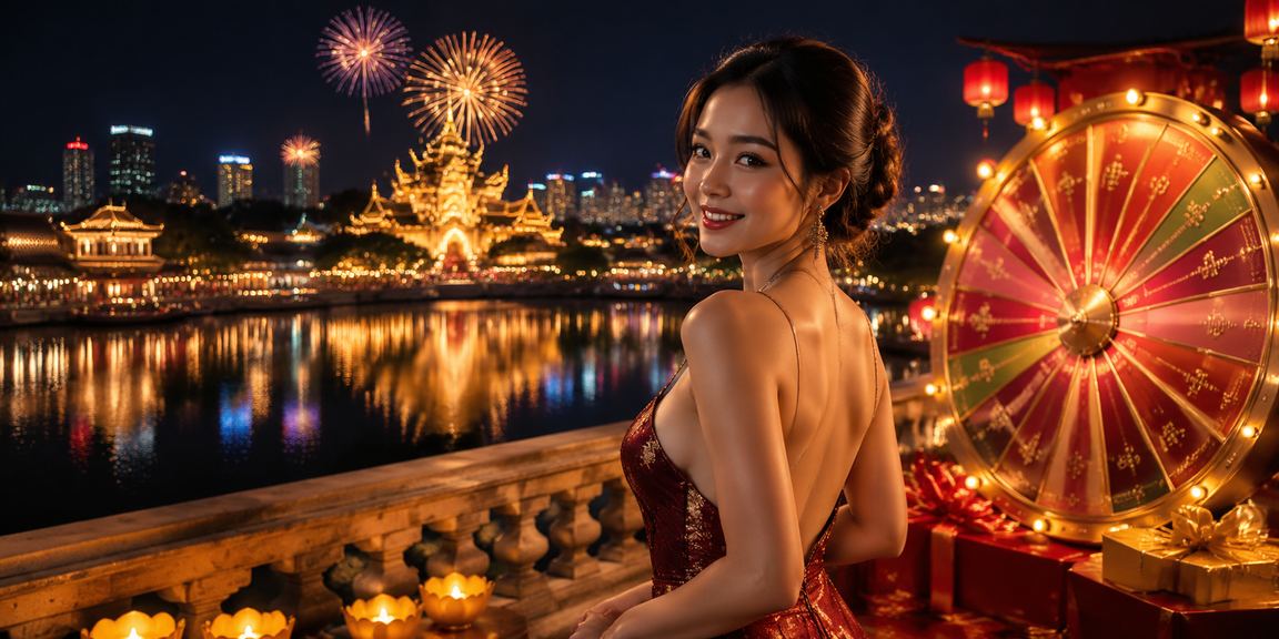 Không khí giải trí casino tại bãi biển Huế với bàn roulette và ánh đèn lung linh