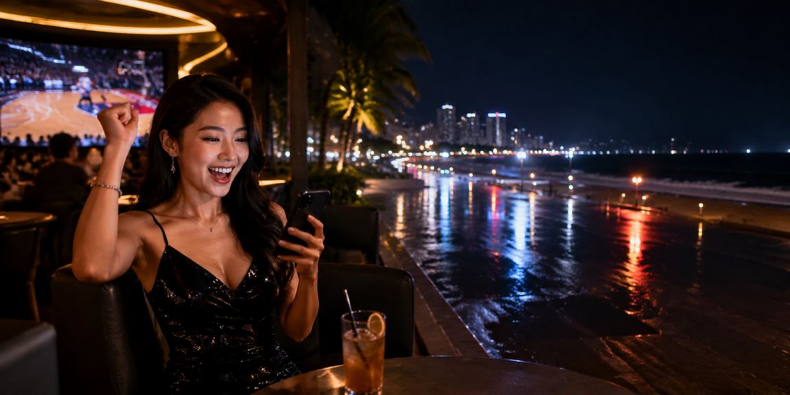 Bãi biển Nha Trang buổi chiều – kết hợp thư giãn và theo dõi kết quả thể thao trên 1500