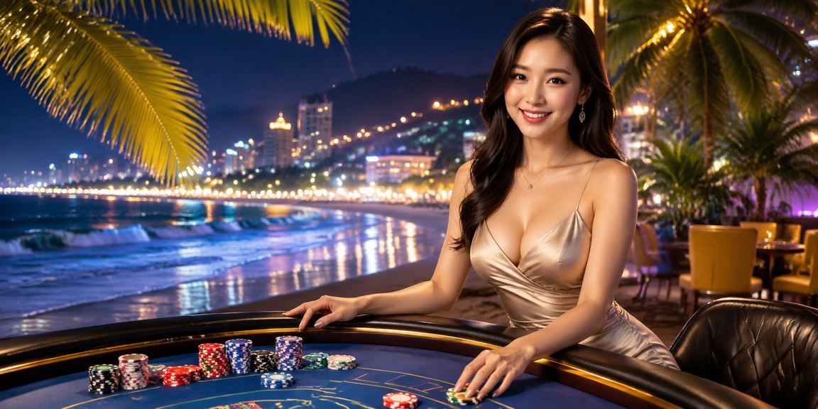 Người dùng chơi bài trực tuyến trên bãi biển Vũng Tàu qua thiết bị di động